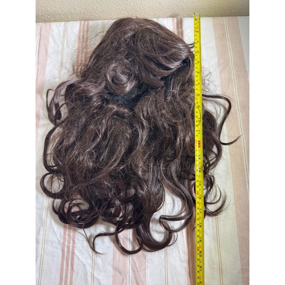 Rugeyss Long Wavy Dark Brown Synthetic Wig 20 Inch Curly Middle Part 6# NEW - Picture 3 of 4